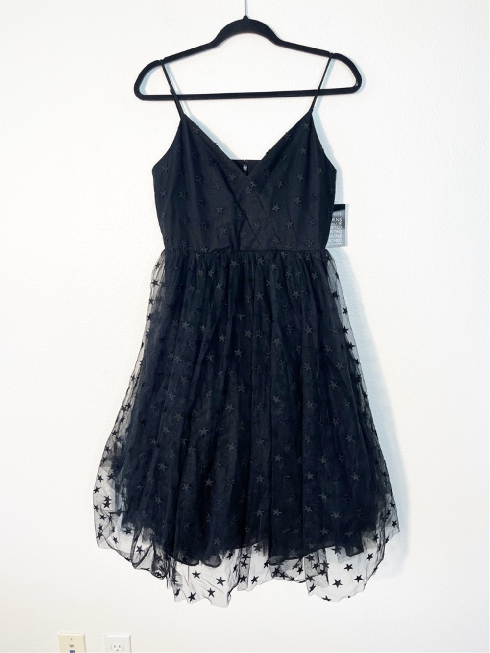 J. Crew Black Embroidered Star Tulle Dress Size 6 Party Prom Feminine NEW - Picture 5 of 11